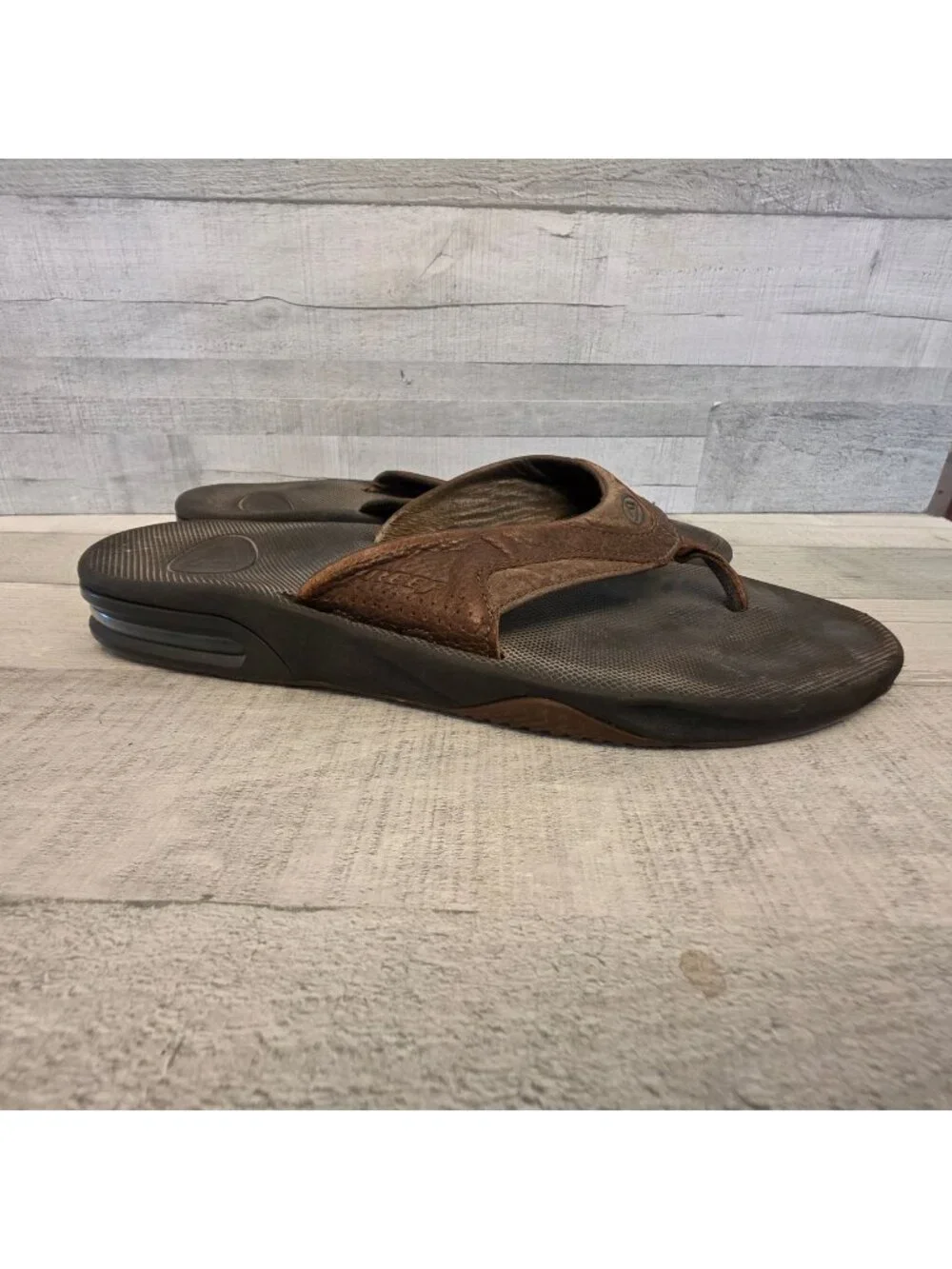 Reef Men’s Leather Sandals With Bottle Opener Brown Size 9